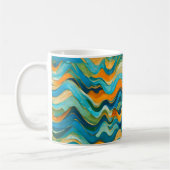 Sanlúcar Blue Green Orange Waves Kaffeetasse (Links)