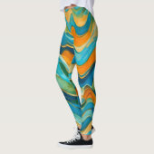 Sanlúcar Blue Green Orange Waves Leggings (Links)
