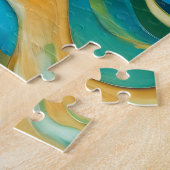 Sanlúcar Blue Green Orange Waves Puzzle (Seite)