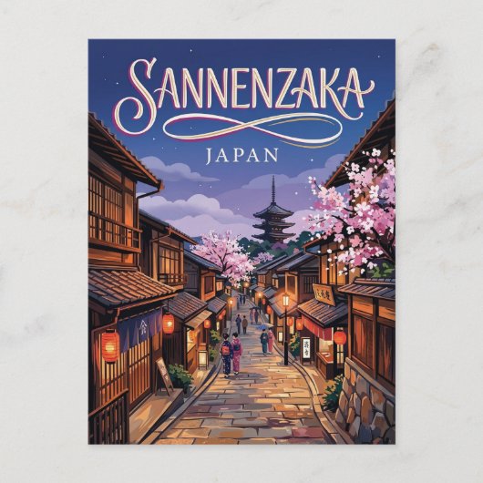 Sannenzaka-Hang Japan Postkarte (Vorderseite)