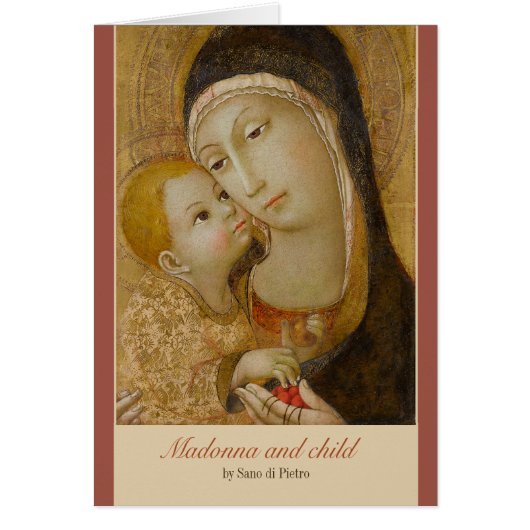Sano di Pietro Tenderness Madonna CC1081 Karte (Vorne)