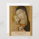Sano di Pietro Tenderness Madonna und Kind CC1080 Postkarte (Vorne/Hinten)