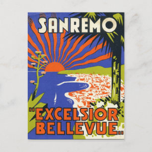 Sanremo Hotel Postcard Postkarte