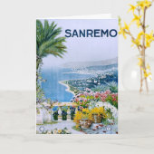 Sanremo, Italien Grußkarte Karte (Gelbe Blume)