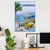Sanremo, Italien Print (mit Grenze) Poster (Heimbüro)
