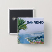 Sanremo, Italien Square Button (Vorne & Hinten)