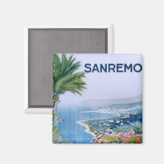 Sanremo, Italien Square Magnet (Vorderseite/Rückseite)