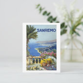 Sanremo Italien Vintag Postkarte (Stehend Vorderseite)