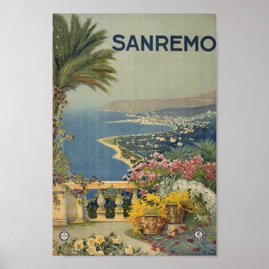 Sanremo Italien Vintage Poster (Vorne)