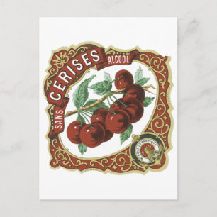 Sans Cerables Alcool Vintag Label Postkarte