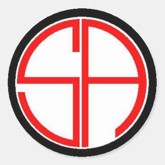 Sans Crosshairs Runder Aufkleber (Vorderseite)