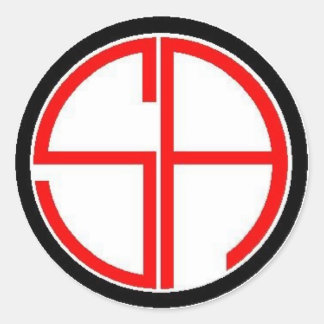 Sans Crosshairs Runder Aufkleber