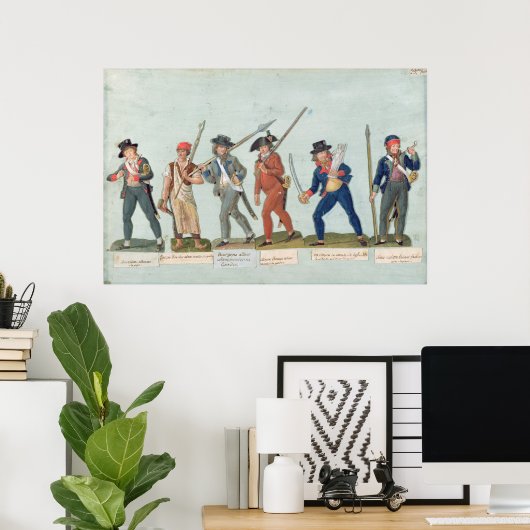 Sans Culotte Lighting his Pipe Poster (Heimbüro)