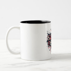 Sans Regret - Urban Splash Art Zitat Zweifarbige Tasse