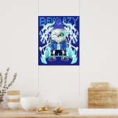 Sans Undertale Skeleton Coole Pixel-Kunst wird fau Poster (Küche)