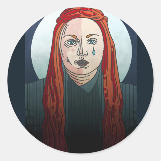 Sansa Stark Game von Thrones Runder Aufkleber (Vorderseite)