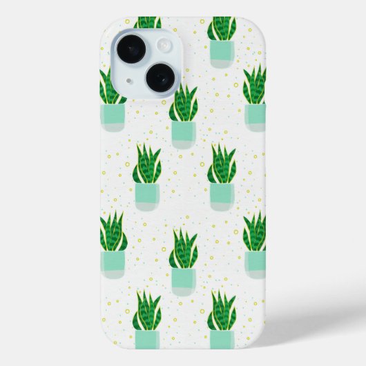 Sansevieria Schlange Pflanze drucken Case-Mate iPhone Hülle (Rückseite)