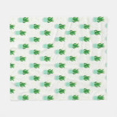 Sansevieria Schlange Pflanze drucken Fleecedecke (Vorderseite (Horizontal))