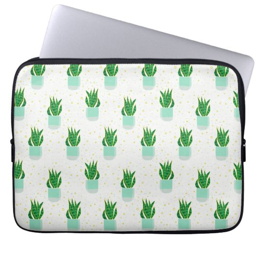 Sansevieria Schlange Pflanze drucken Laptopschutzhülle (Vorderseite)
