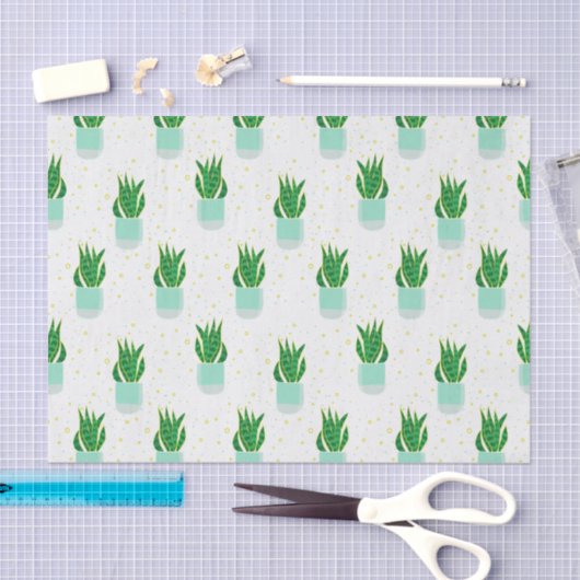 Sansevieria Schlange Pflanze drucken Seidenpapier (Handwerk)