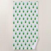 Sansevieria Schlange Pflanze drucken Strandtuch (Vorderseite)