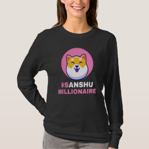 Sanshu Millionaire Sanshu Inu-Münzen Kryptowährung T-Shirt