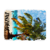 Sansibar Africa Tropical Beach Travel Foto Magnet (Horizontal)