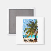 Sansibar Africa Tropical Beach Travel Magnet (Vorderseite/Rückseite)