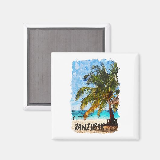 Sansibar Africa Tropical Beach Travel Magnet (Vorderseite/Rückseite)