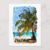 Sansibar Africa Tropical Beach Travel Postkarte (Vorderseite)