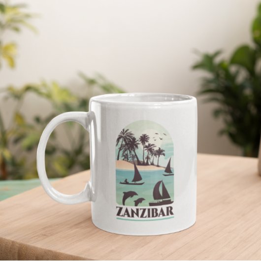 Sansibar Afrika Vintage Magnetkarte Kaffeetasse