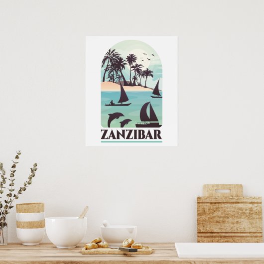 Sansibar Afrika Vintage Mauer Poster (Küche)