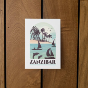 Sansibar Afrika Vintage  Postkarte