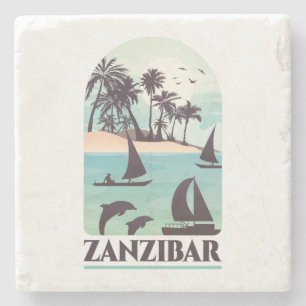 Sansibar Afrika Vintage Steinuntersetzer