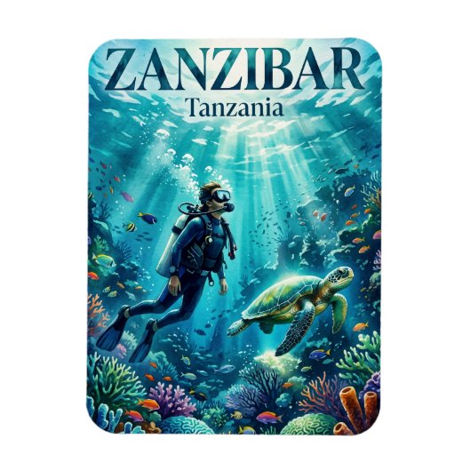 Sansibar-Archipel Tansania Magnet (Vertikal)