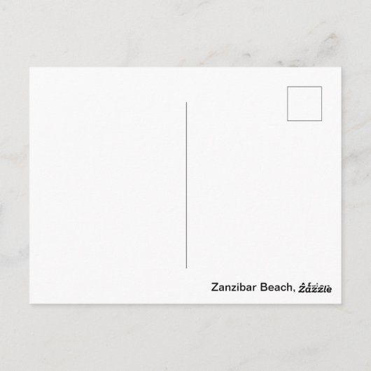 Sansibar Beach, Afrika Postkarte (Rückseite)