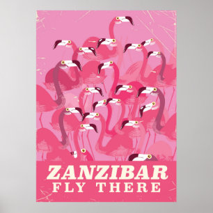 Sansibar Flieg hin im Vintage-Stil Reiseplakat Poster