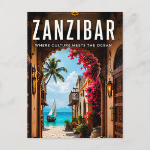 🌺 Sansibar Indischer Ozean Paradies Heimdekoratio Postkarte