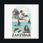 Sansibar Magnet<br><div class="desc">Ein altes Reiseplakat für Imitate in Sansibar</div>