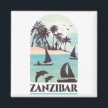 Sansibar Magnet<br><div class="desc">Ein altes Reiseplakat für Imitate in Sansibar</div>