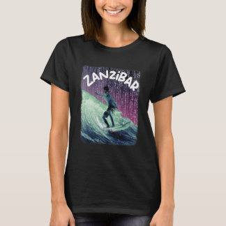 Sansibar Nerd Surfen Strand Palmen Urlaub T-Shirt