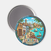 Sansibar Tansania Magnet (Vorderseite/Rückseite)
