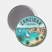 Sansibar Tansania Magnet (Vorderseite/Rückseite)