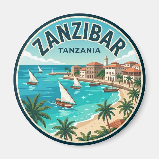 Sansibar Tansania Magnet (Vorne)