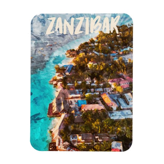 Sansibar Tansania Ocean View Travel Magnet (Vertikal)