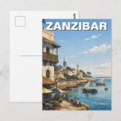 Sansibar Tansania Reise Postkarte (Vorne/Hinten)