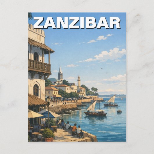 Sansibar Tansania Reise Postkarte (Vorderseite)