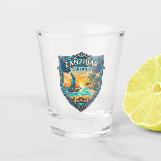 Sansibar Tansania Schnapsglas (Vorderseite)