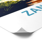 Sansibar Tansania Travel Print Poster (Ecke)