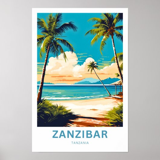 Sansibar Tansania Travel Print Poster (Vorne)